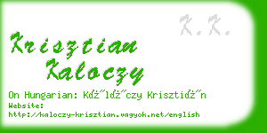 krisztian kaloczy business card